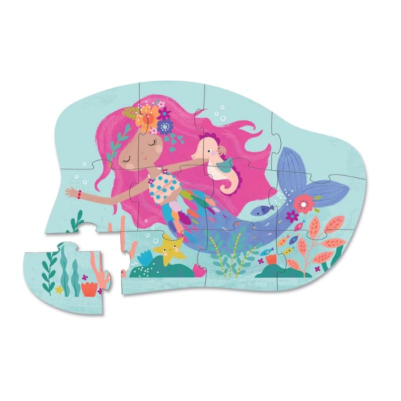 Crocodile Creek Mini Puzzle - 12 Parça - Mermaid Dreams resmi